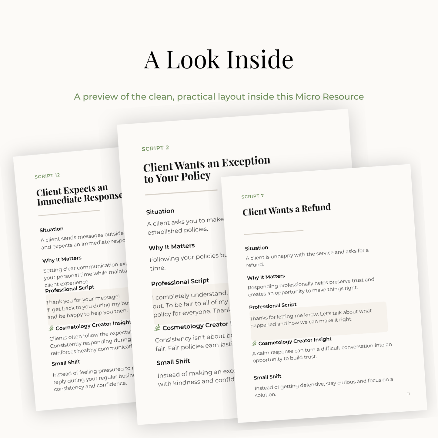 Boundary Scripts for Beauty Professionals