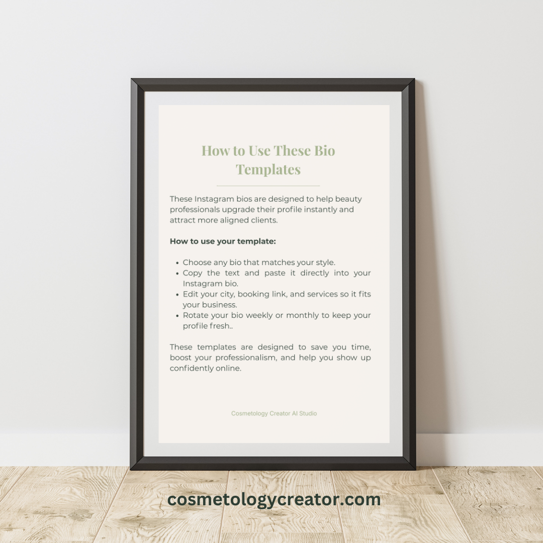 15 Instagram Bio Templates for Beauty Professionals (Copy & Paste)