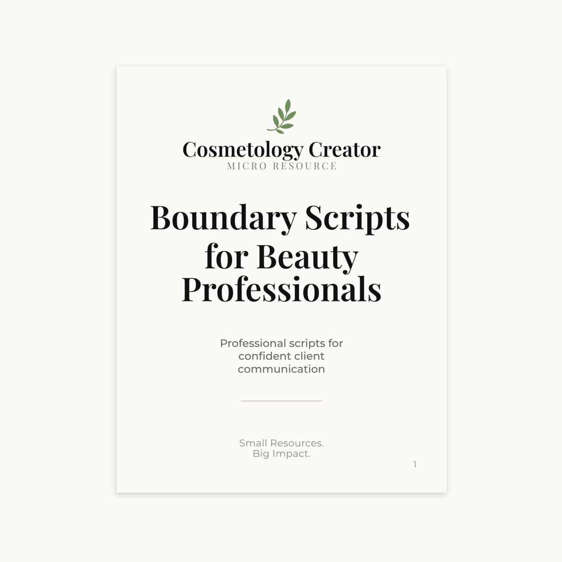 Cosmetology Creator Journal | Resources