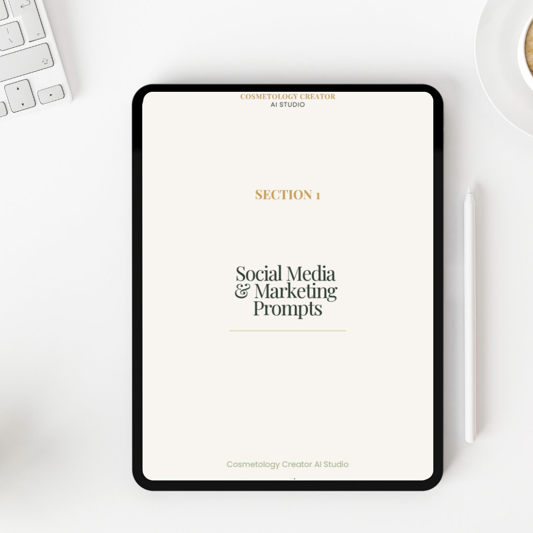 90 AI Caption Prompts for Beauty Pros (Digital Download)