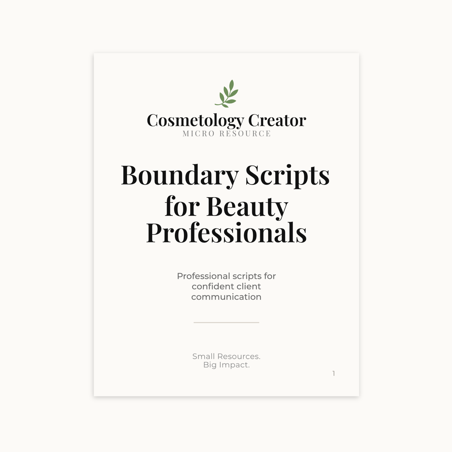 Boundary Scripts for Beauty Professionals