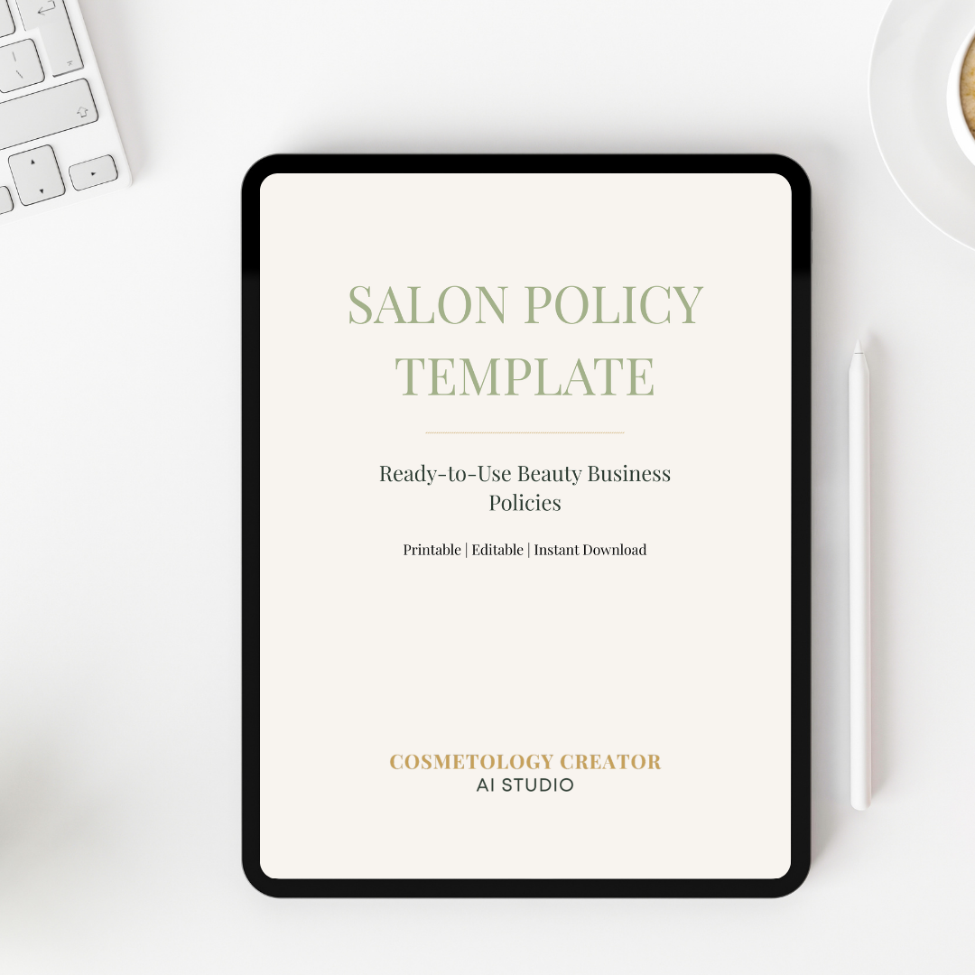 Salon Policy Template (Printable & Editable)