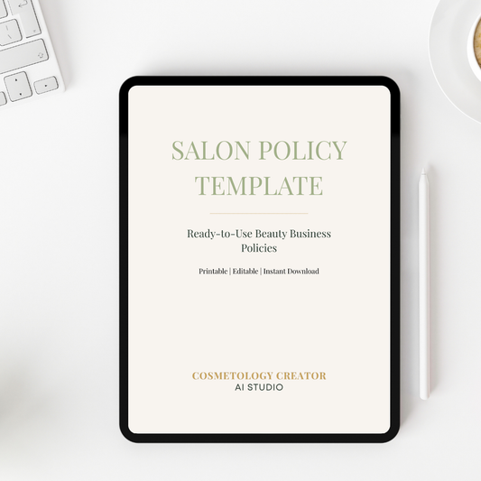 Salon Policy Template (Printable & Editable)