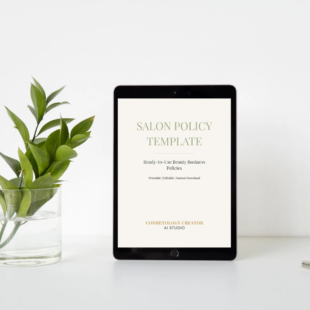 Salon Policy Template (Printable & Editable)